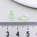 Light green transparent acrylic leaf pendant charms for DIY jewelry making - Light Green (22139)