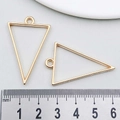 Golden alloy triangle geometric frame pendant for DIY jewelry making with metric ruler - Triangle Frame