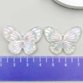 DIY Bunter schillernder Acryl Schmetterling Anhänger für Schmuck mit Maßstab - Transparent (22124)