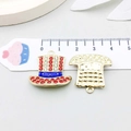 Enameled Uncle Sam hat charm with rhinestones and American flag colors for jewelry - Enamel USA Flag Hat Shape (19077)