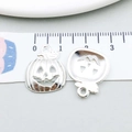 Silver Halloween alloy pendants featuring pumpkin and ghost charms with scale reference - Pumpkin Style (20121)