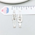 Silver skeleton bone hair clip set for Halloween and gothic fashion hair styling - Skeleton Style (20122)