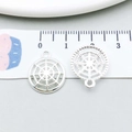 Silver alloy spider web pendant charm for DIY jewelry making necklaces and bracelets - Spider Web Style (20124)