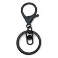 Mattschwarzer Schlüsselanhänger mit Karabiner und Wirbelhaken für DIY-Schmuckzubehör - 35*65mm / Schwimmschwarz (12753)