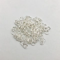 Packung glänzende silberne offene Biegeringe für DIY-Schmuck und Halskettenbasteln - 4mm / Helles Silber