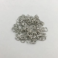 Anellini aperti in argento lucido per la creazione di gioielli fai da te - Bianco K