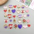 Colorful enamel heart, rose and wing alloy charms for DIY jewelry making accessories - Mixed Color Enamel Style Set (SN629)