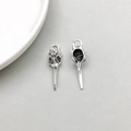Pair of antique silver alloy bird skull charms for gothic punk jewelry DIY making - Antique Silver Skull Bird Head (4851)