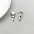Antique silver bird skull alloy pendant for gothic DIY jewelry making and necklaces - Antique Silver Bird Skull Head (7524)