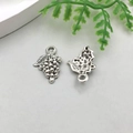 Antique silver grape clusters alloy charms for DIY jewelry making from both sides - Grape Style (10563)
