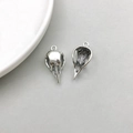 Antique silver simulated skull bird pendants for DIY jewelry with realistic bone textures - Antique Silver Bird Skull Head (15552)
