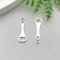 Antique silver bottle opener alloy pendants for DIY jewelry making and keychains - Beer Opener Style (11228)