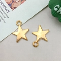 Goldener Fünfzackiger Sternanhänger aus KC-Goldlegierung für DIY-Schmuck und Weihnachten - KC金五角星星款式(16232)