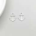 Pair of vintage silver anchor pendants for DIY jewelry making accessories - Small Anchor (15*19mm-3284)
