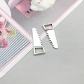 Antiksilberne Handsägen-Anhänger aus Metalllegierung für DIY-Schmuck und Ohrringe - Antik Silber Säge (8524)