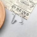 Set of two antique silver saxophone charms for DIY musical instrument jewelry making - Antique Silver Saxophone Style Two