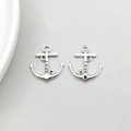 Silver anchor charms with LOVE engraving for DIY jewelry making accessories - Anchor (20*22mm-4375)