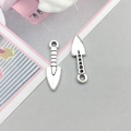 Silberner Schaufel-Anhänger mit Loch für DIY-Schmuckherstellung Zubehör-Set - Antik Silber Schaufel (8528)