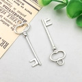 Vintage style silver alloy key pendants for DIY jewelry making and handmade necklaces - 14x40mm / Vintage Key Style (8464)