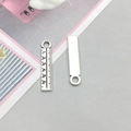 Silberne Legierung Lineal Anhänger mit Skala 1-6 für DIY Schmuckherstellung Zubehör - Antik Silber Lineal (12157-2)