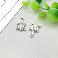Antique silver sea turtle alloy charm pendants for DIY jewelry making accessories - 12*19mm / Antique Silver Turtle (17313)