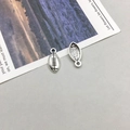 Antique silver American football charm pendants for DIY jewelry making in a pair - Antique Silver Small Football Charm