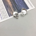 Vintage silver American football helmet charms for DIY jewelry making accessories - Antique Silver Football Helmet Charm