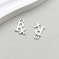Silver alloy Rx medical prescription symbol charms for DIY jewelry making and crafts - Medical RX Letter (10434) / 11*16mm