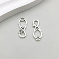 Pair of vintage silver stethoscope charms in zinc alloy for DIY jewelry making - Medical Stethoscope (10441) / 10*23mm