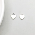 Pendentifs cœur en argent poli en alliage lisse pour bijoux DIY et colliers - Petit Cœur Lisse (13338)
