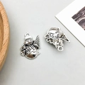 Antique silver snowman and Christmas tree alloy pendant charms for DIY jewelry crafts - 1Pc Antique Silver Christmas Snowman (8845)