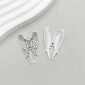 Paire de pendentifs ailes d'ange en alliage argenté antique pour la création de bijoux - Style Aile Argent Antique (B369)