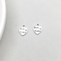 Pendentif cœur argent antique avec gravure Best Friend pour bijoux DIY - Cœur Best Friend (13339)