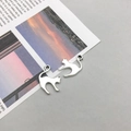 Silver cat shaped alloy pendants for DIY jewelry making with smooth metallic finish - Antique Silver Cat (14*18mm-8518)