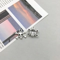 Antique silver skull and crossbones alloy charms for DIY Halloween jewelry making - Antique Silver Skull (15*10mm-10888)
