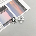 Antique silver spider alloy pendant with detailed metal texture for DIY jewelry making - Antique Silver Spider (13*17mm-1g-B110)