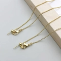 Verstelbare gouden DIY ketting met karabijnsluiting en naald voor het maken van sieraden - 14K Goud Universele Platte O-Ketting (46cm)