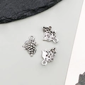 Set mit drei antiken silbernen Traubenanhängern für DIY-Schmuck und Bastelarmbänder - Traubenform (10563)