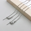 Adjustable silver ball chain DIY jewelry accessory with needle and lobster clasp - Antique Silver Universal Bead Chain (46cm)