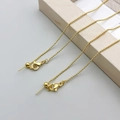 Adjustable golden bead chain for DIY jewelry with lobster clasp and needle end detail - KC Gold Universal Bead Chain (46cm)