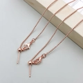 Adjustable rose gold ball chain with lobster clasp and needle for DIY jewelry making - Rose Gold Universal Bead Chain (46cm)