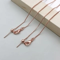 Verstelbare rosé gouden boxketting met naald en kreeftsluiting voor DIY sieraden - Roségoud Universele Doosketting (46cm)