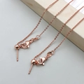 Verstelbare roségouden DIY-schuifketting met naaldpen en karabijnsluiting voor sieraden - Roségoud Universele O-Ketting (46cm)