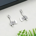 Pendentif hache en argent antique avec motifs viking pour bijoux DIY et bracelets - Hache à Outils Argent Antique 22*13mm (15835)