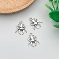 Drie antieke zilveren spinnenhangers van legering voor DIY-sieraden met fijne details - Spin Stijl (3773)