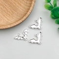 Antiek zilveren vleermuis hangers en open bezels voor DIY Halloween sieraden maken - Kleine Vleermuis Stijl (6592)