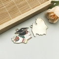 Colorful graduation pendant with mortarboard and rose charms for DIY jewelry making - Black Cap and Flowers Style (18794)