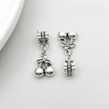 Antique silver cherry bead charm with large hole for DIY bracelet jewelry making - Cherry Style (11499)