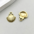 Antique gold alloy shell shaped charm pendant for DIY jewelry making accessories - Antique Gold Shell (11082)