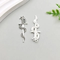 Antique silver alloy snake-wrapped sword charm for DIY jewelry making - Antique Silver Snake Around Sword 13*39mm (18799)